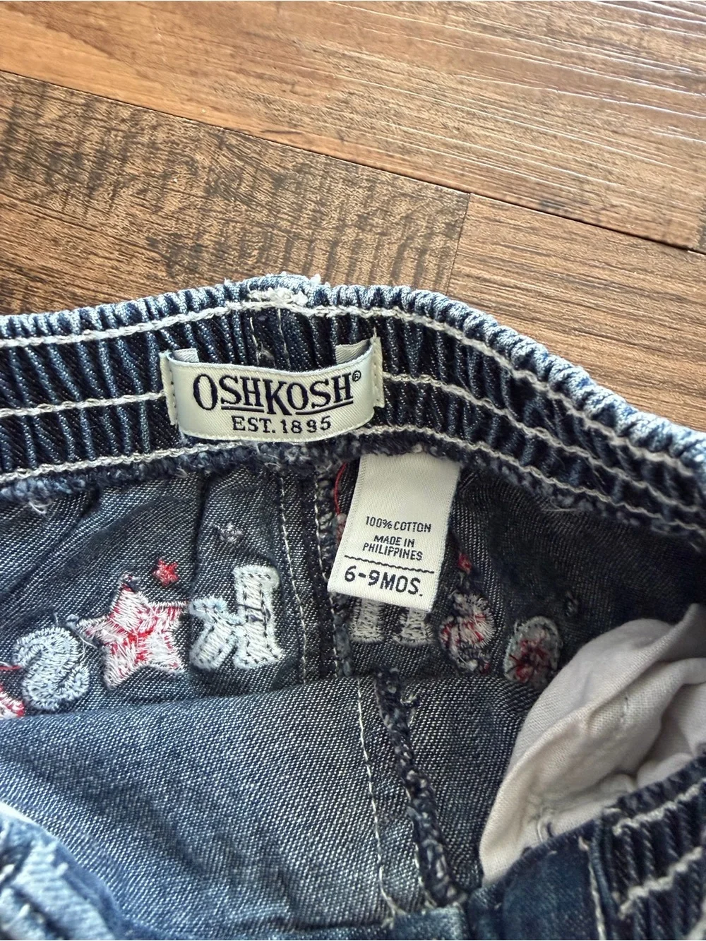 Vintage OshKosh Denim Shorts with Star Embroidery